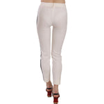 Dolce & Gabbana White Side Stripe Cropped Skinny Pants PAN70047-36