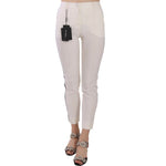 Dolce & Gabbana White Side Stripe Cropped Skinny Pants PAN70047-36