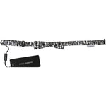 Dolce & Gabbana White Pattern Silk Adjustable Neck Papillon Tie FT2025