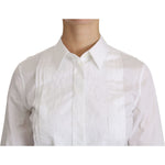 Dolce & Gabbana White Collared Long Sleeve Polo Shirt TSH4320-44