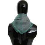 Costume National Green Silk Shawl Foulard Wrap Scarf MS1650