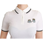 Dolce & Gabbana White Cotton Polo #dgfamily T-shirt TSH4550-36