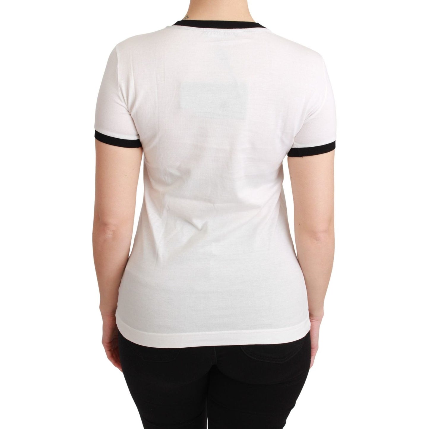 Dolce & Gabbana White YEAR OF THE PIG Top Cotton T-shirt TSH4552-36