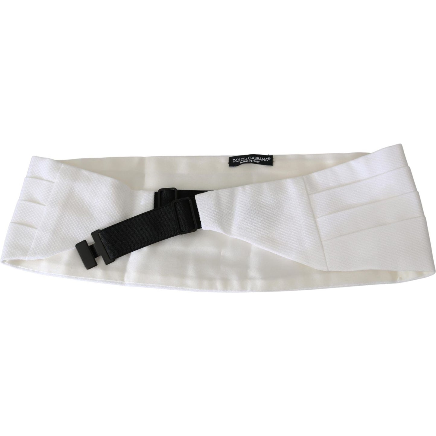 Dolce & Gabbana White Men Waist Belt Cotton Cummerbund BEL60656-50