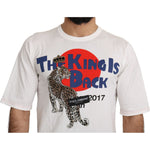 Dolce & Gabbana White Leopard Royal Top T-shirt TSH4952-46