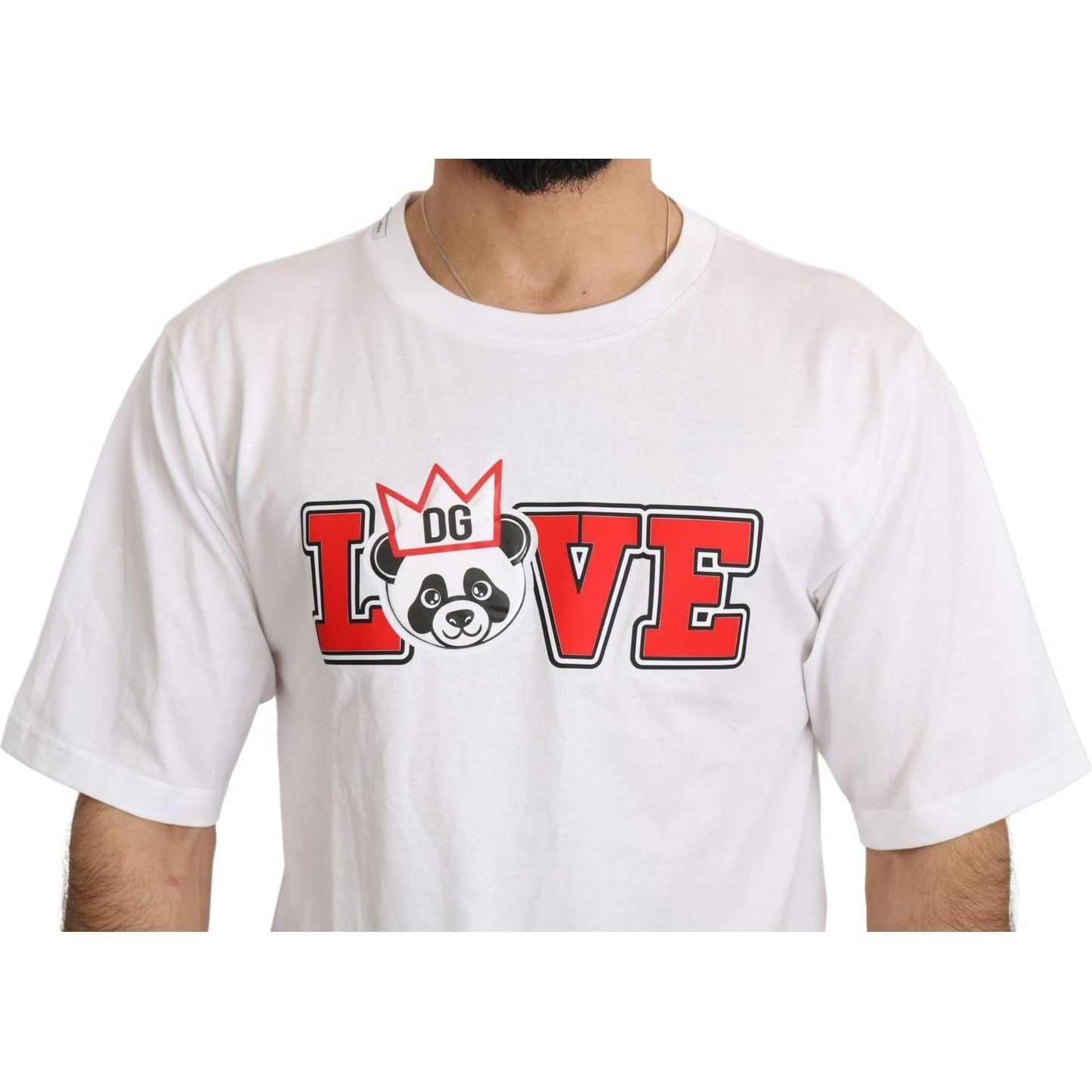 Dolce & Gabbana White Love Panda Print Top T-shirt TSH4955-44