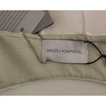 Arzu Kaprol White Lashes Open Back Vest Jacket GSS10321-2