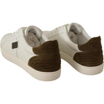Dolce & Gabbana White Suede Leather Mens Low Tops Sneakers MV3968-39.5