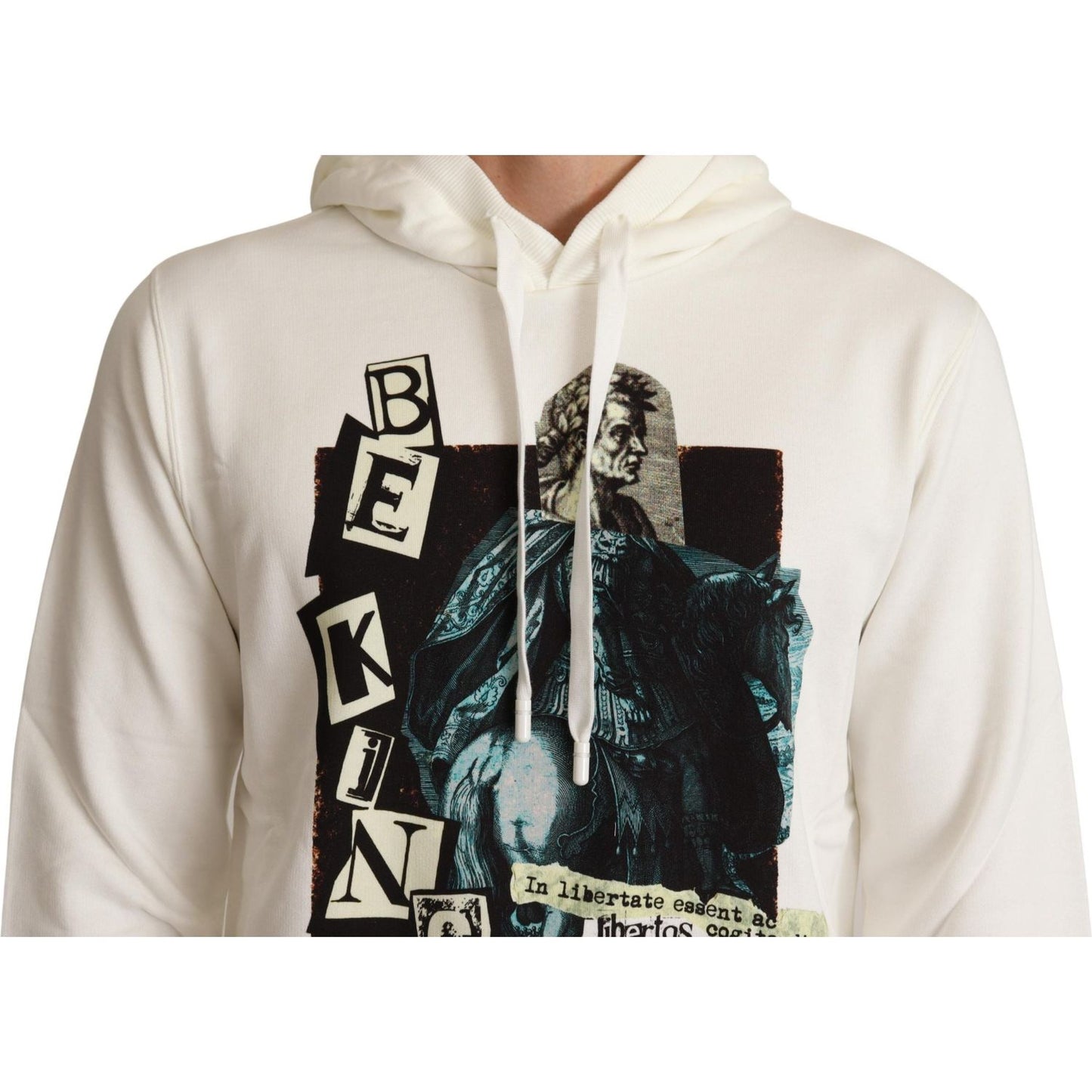 Dolce & Gabbana White King Ceasar Cotton Hooded Sweater TSH6396-IT50