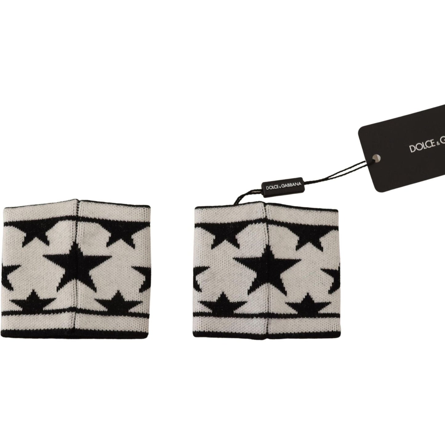 Dolce & Gabbana White Black Wool Logo #DGMILLENNIALS Wristband LB3041
