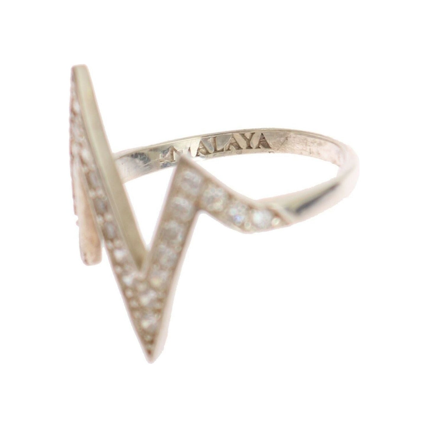 Nialaya Silver Authentic Womens Clear Ring SMY11069-44