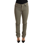 Ermanno Scervino Green Low Waist Skinny Slim Trouser Cotton Jeans PAN72061-26