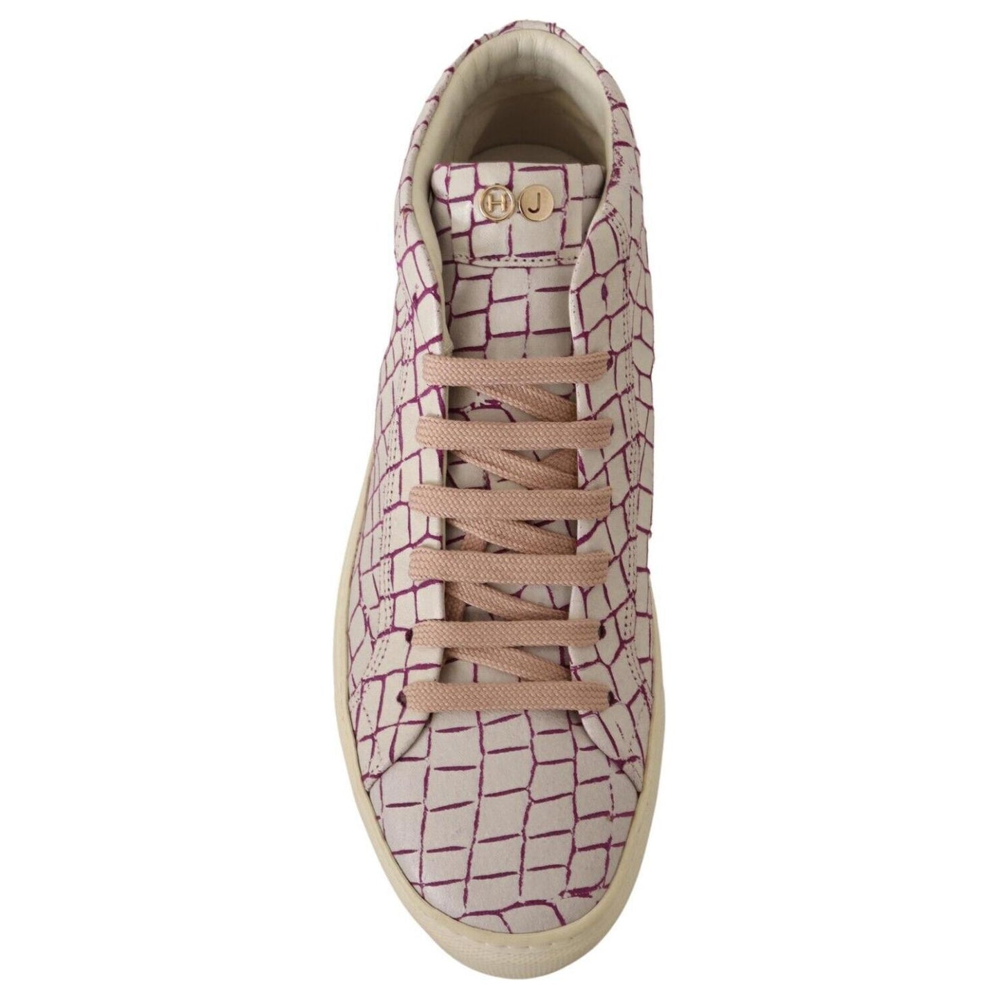 HIDE & JACK White Bordeaux Leather Casual Lace Up Sneakers Shoes MV4297 - 42