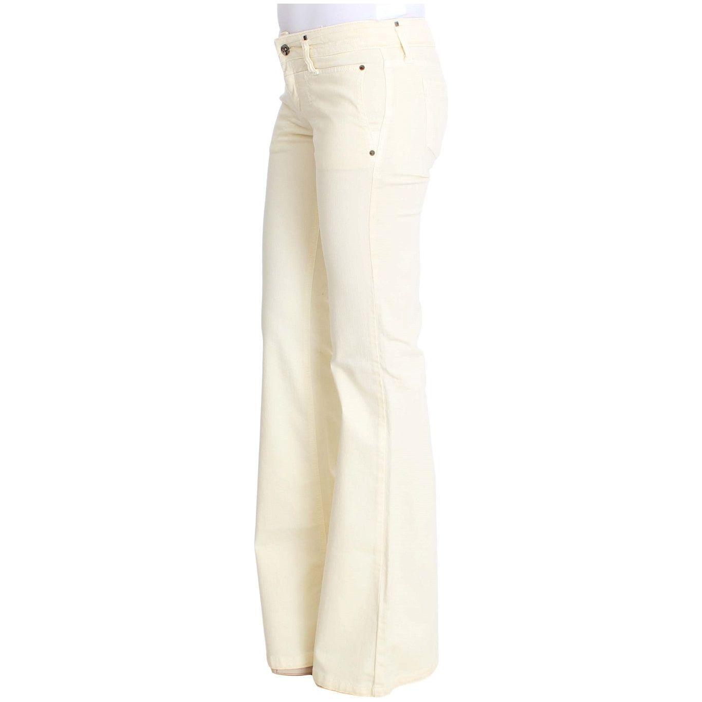 Costume National White Cotton Stretch Flare Jeans SIG30213-1