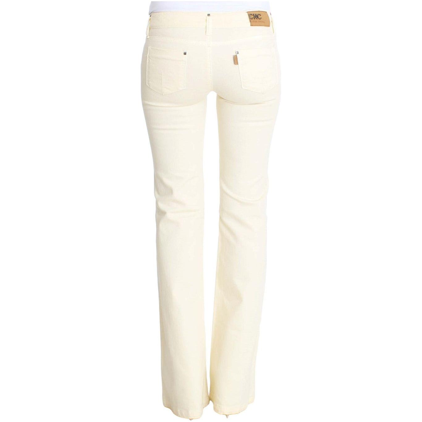 Costume National White Cotton Stretch Flare Jeans SIG30213-1