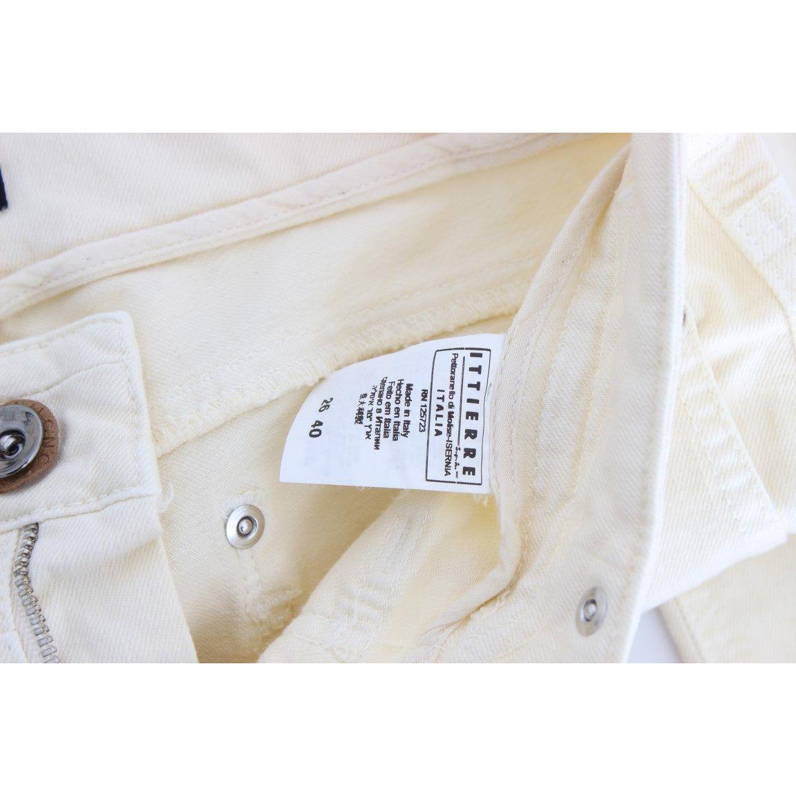 Costume National White Cotton Stretch Flare Jeans SIG30213-1