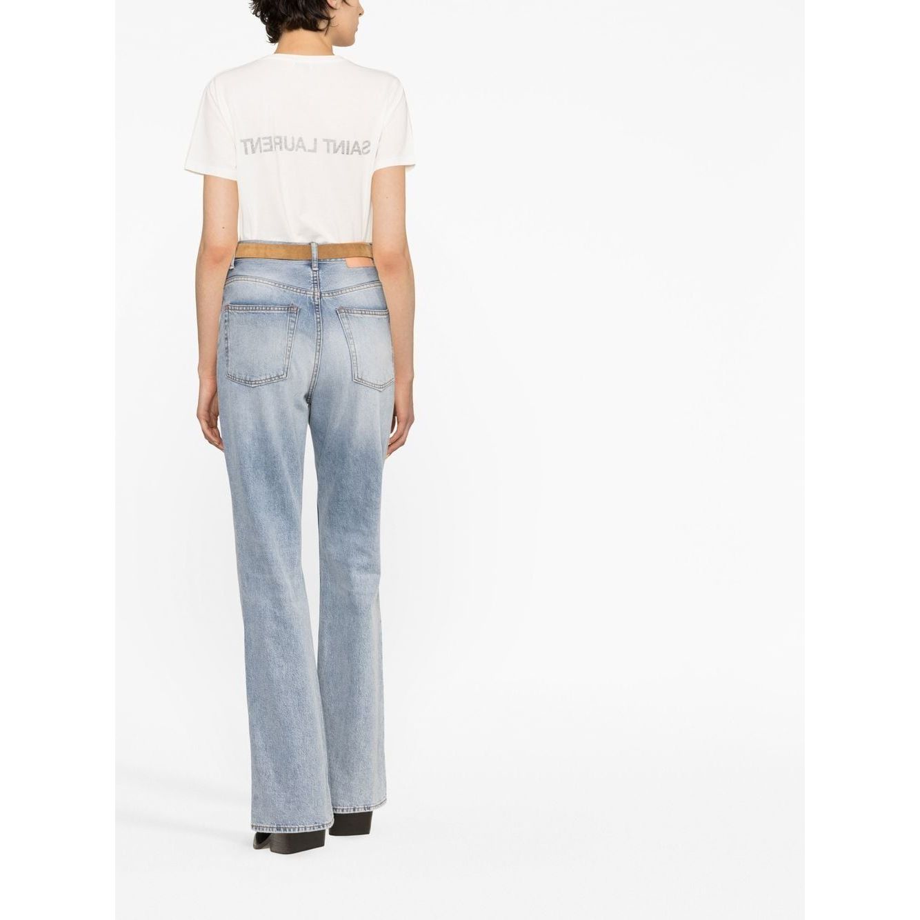 Saint Laurent Reverse Logo Print T-shirt 665234Y37AW9744-P25