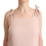 P.A.R.O.S.H. Pink Polyester Sleeveless Midi Feather Shift Dress DR28429 - 42