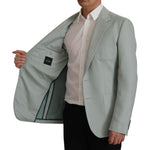 Dolce & Gabbana Light Green Cashmere Silk Blazer JKT3396- 44