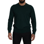 Dolce & Gabbana Green Cashmere Crewneck Pullover Sweater TSH7519- 44