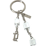 Dolce & Gabbana Silver Tone Metal DG Logo Engraved Keyring Keychain SMY101165