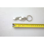 Dolce & Gabbana Silver Tone Metal DG Logo Engraved Keyring Keychain SMY101165