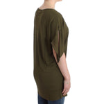 John Galliano Green shortsleeved blouse top SIG11878-2