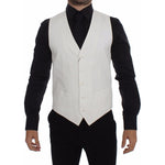 Dolce & Gabbana White Cotton Silk Blend Dress Vest Blazer VES10100-1