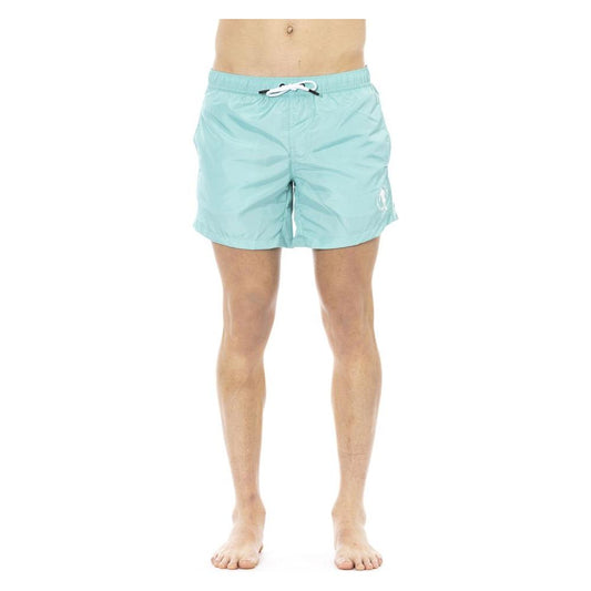Bikkembergs Light Blue Polyester Men Swim Short