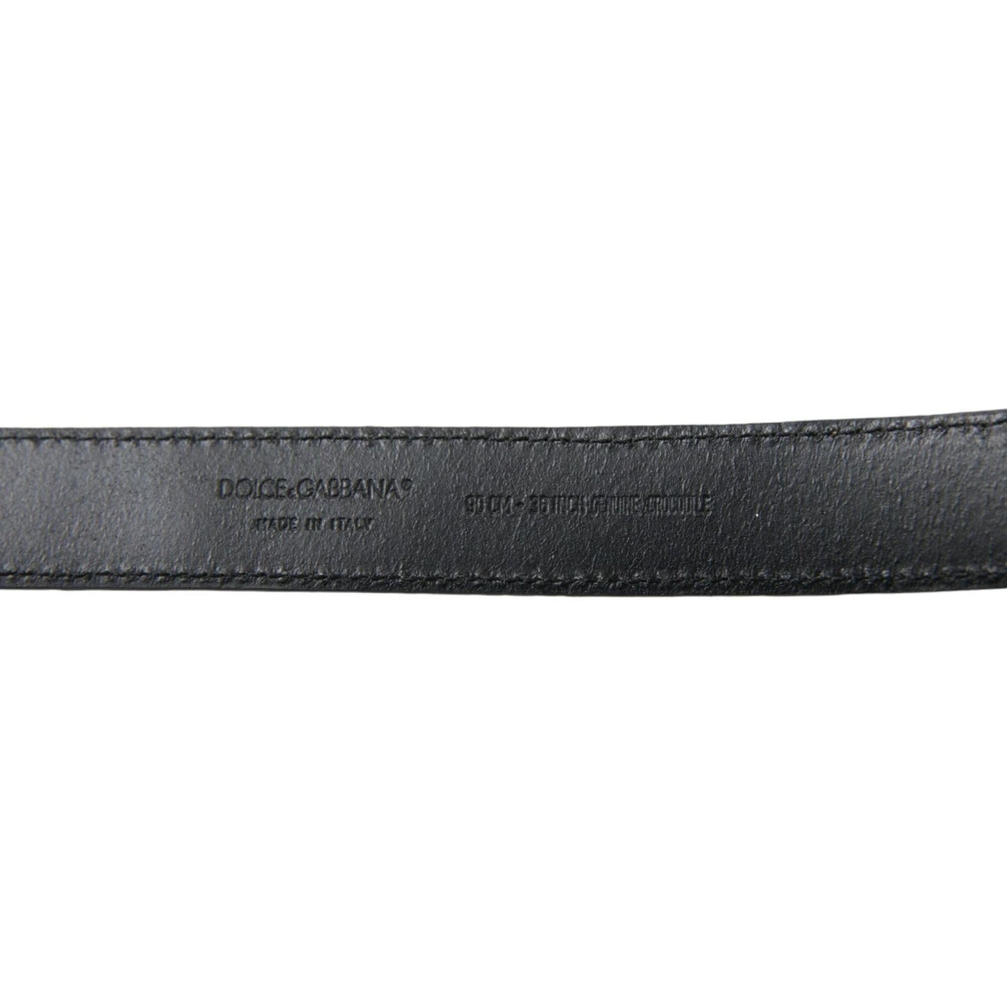 Dolce & Gabbana Beige Exotic Leather Gold Metal Buckle Belt