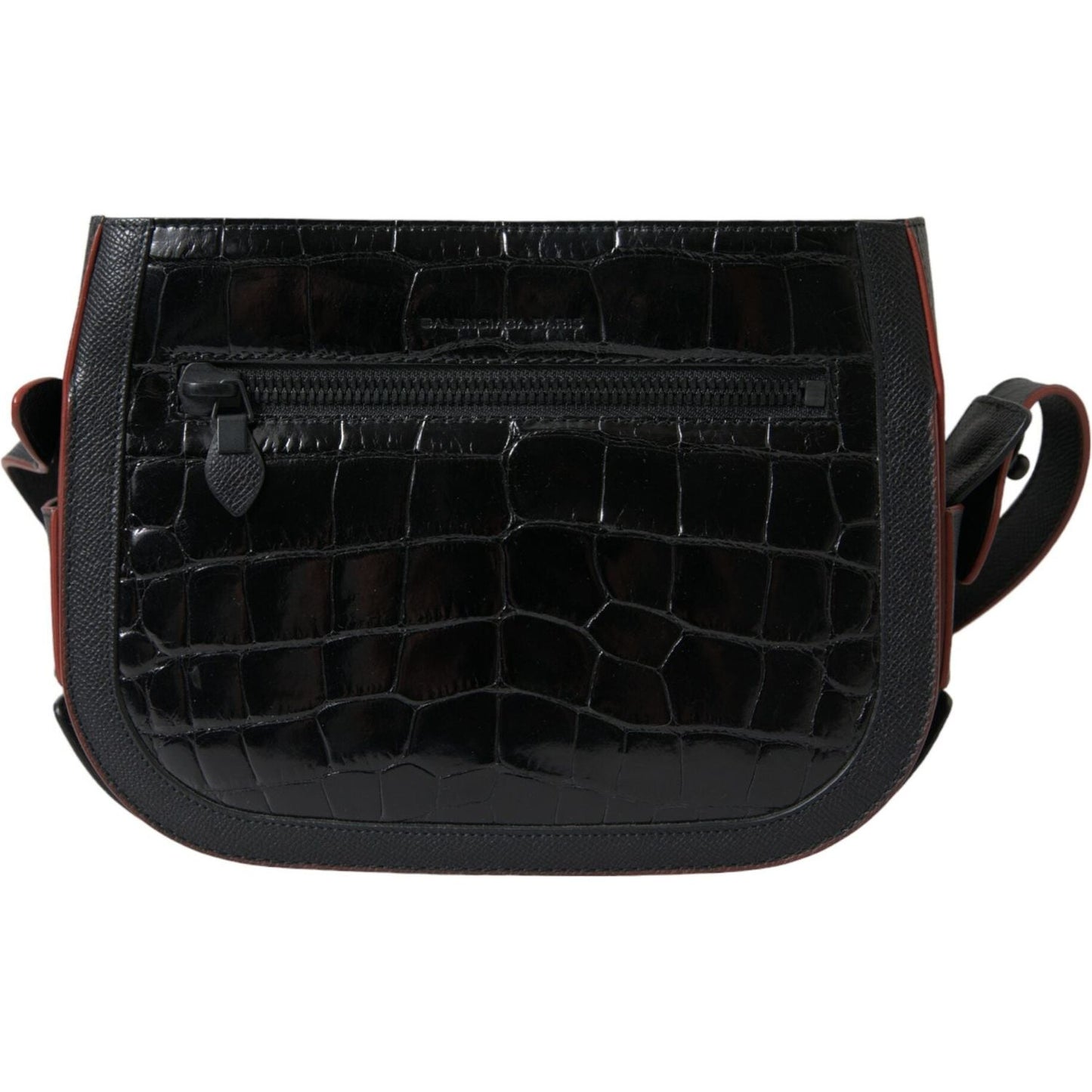 Balenciaga Black Exotic Leather Shoulder Crossbody Camera Bag