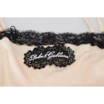 Dolce & Gabbana Beige Lace Spaghetti Logo Embroidery Top