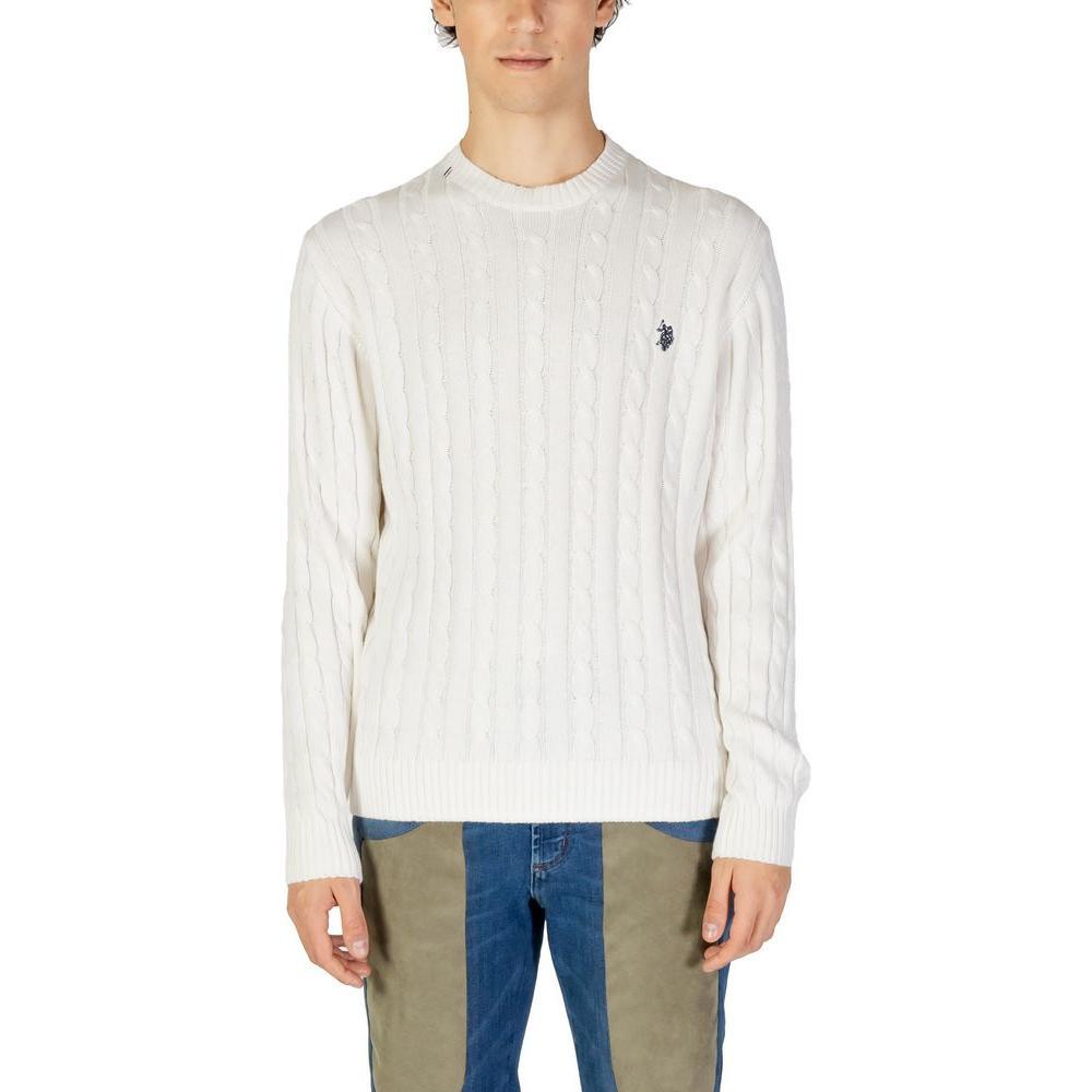 U.S. POLO ASSN. White Cotton Sweater US-15719300008-IT54 | XXL