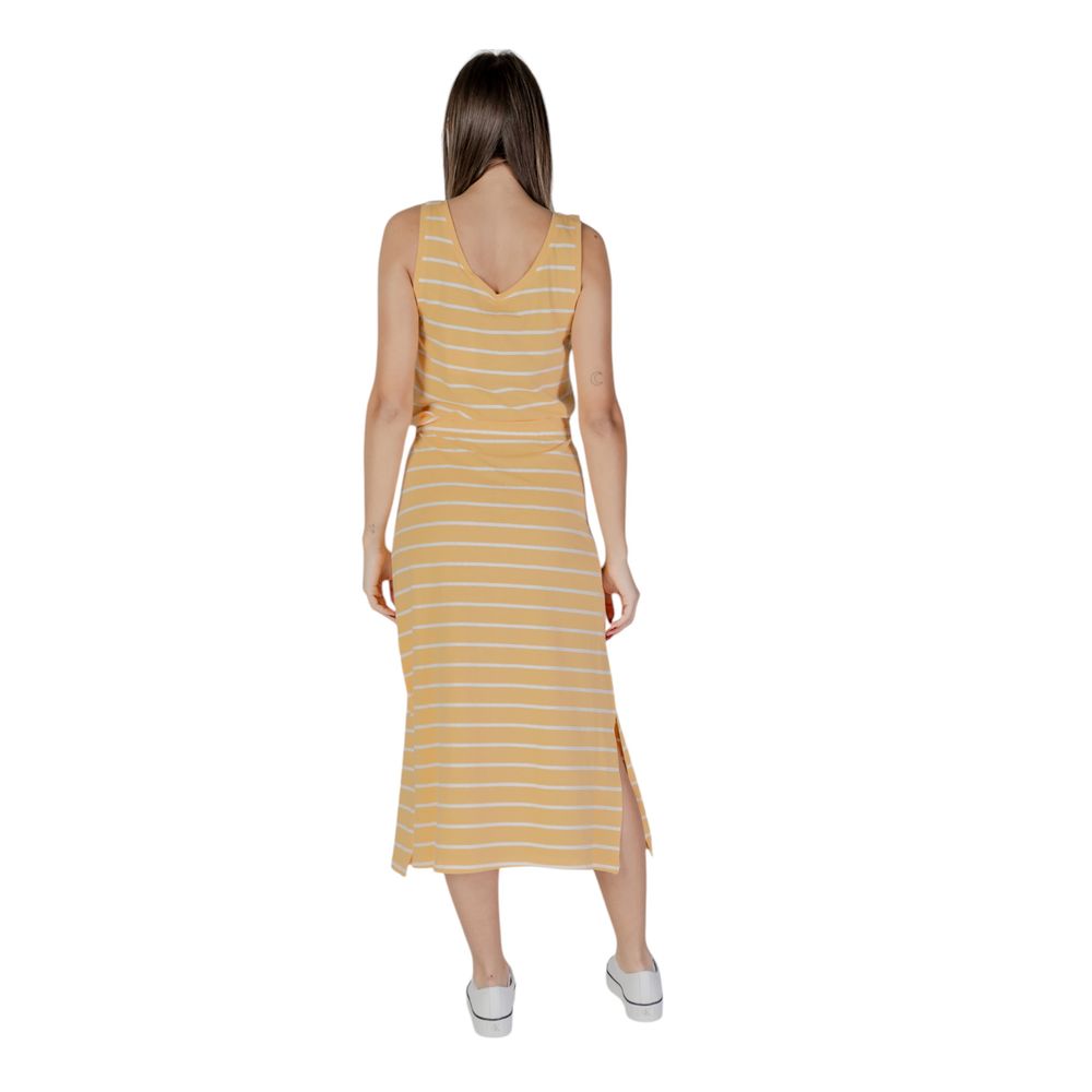 B.Young Yellow Cotton Long Dress