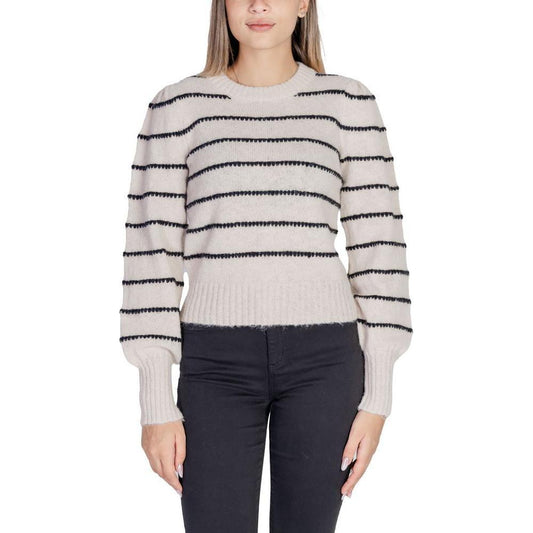 Jacqueline De Yong Gray Polyester Sweater