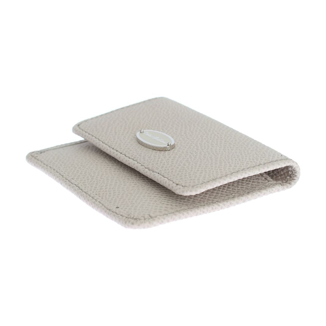 Dolce & Gabbana White Dauphine Leather Case Wallet SIG31697