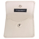 Dolce & Gabbana White Dauphine Leather Case Wallet SIG31697