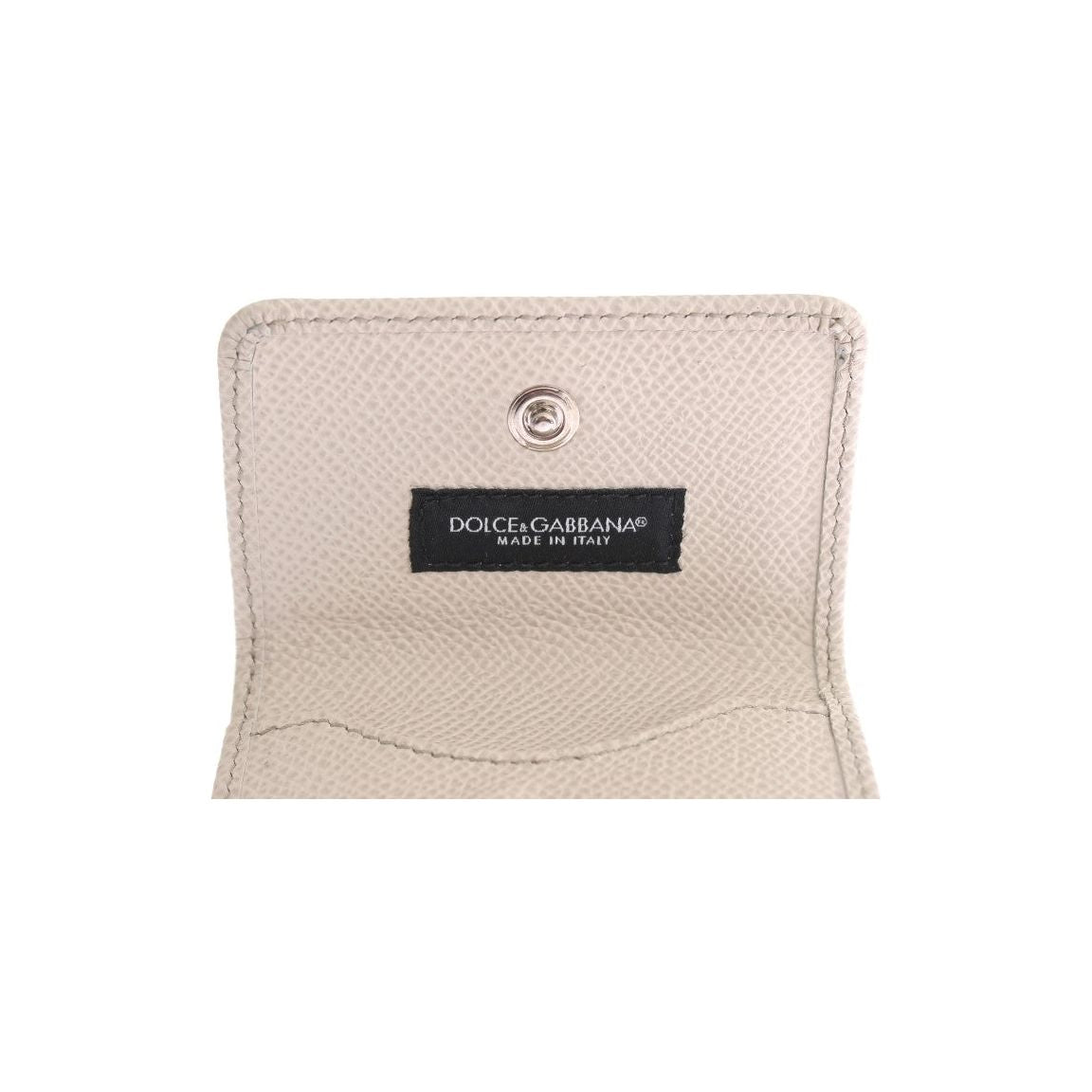 Dolce & Gabbana White Dauphine Leather Case Wallet SIG31697