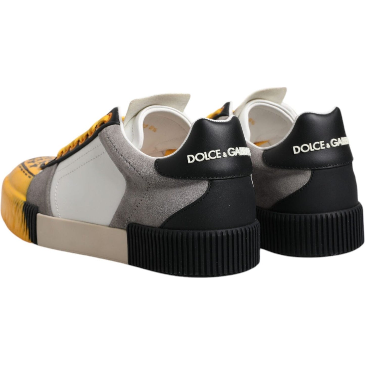 Dolce & Gabbana Multicolor Leather DNA Low Top Sneakers Shoes MV6657-39.5