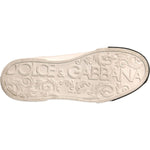 Dolce & Gabbana White Leather Logo Portofino Sneakers Shoes MV6912-39.5