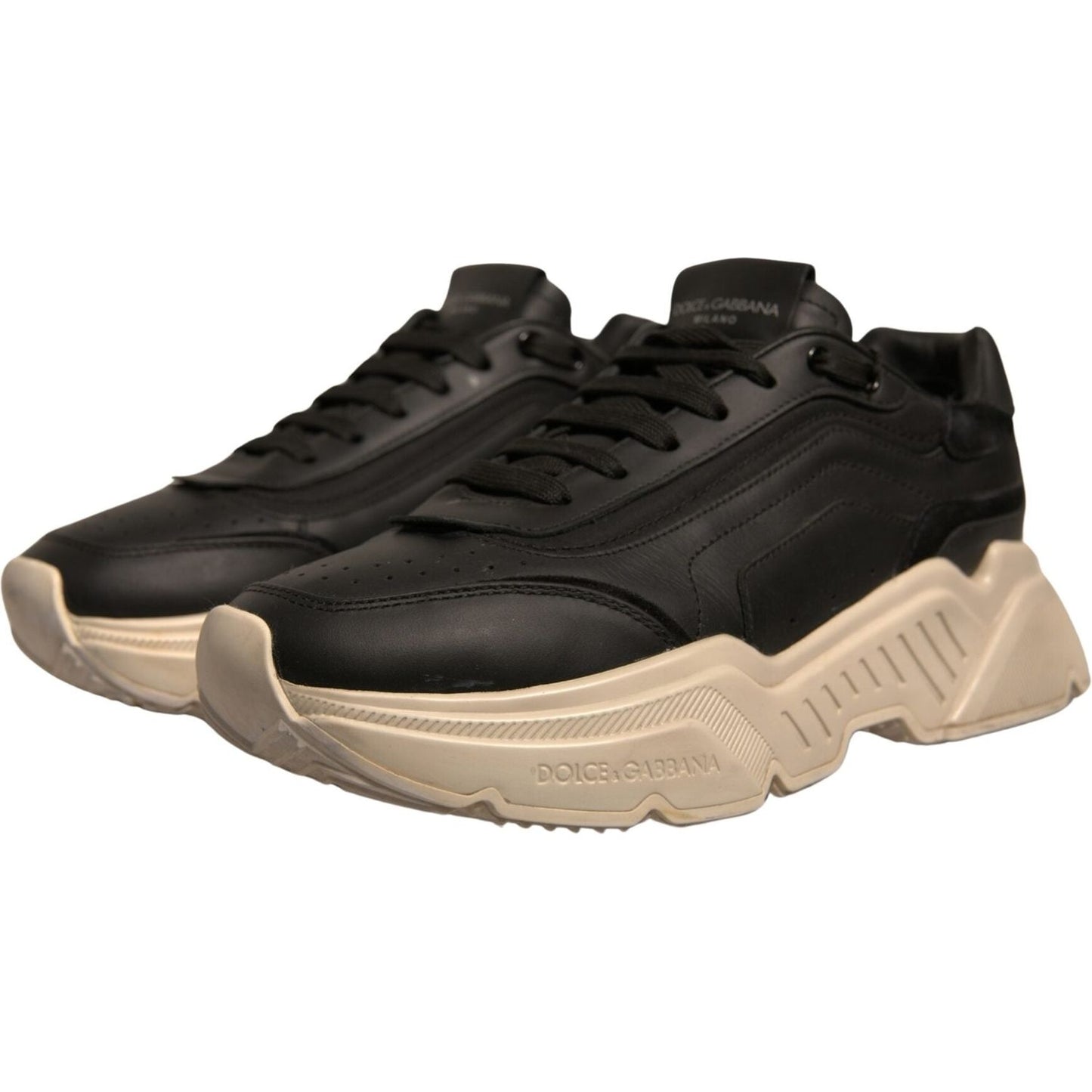 Dolce & Gabbana Black White Daymaster Low Top Sneakers Shoes MV6954-43