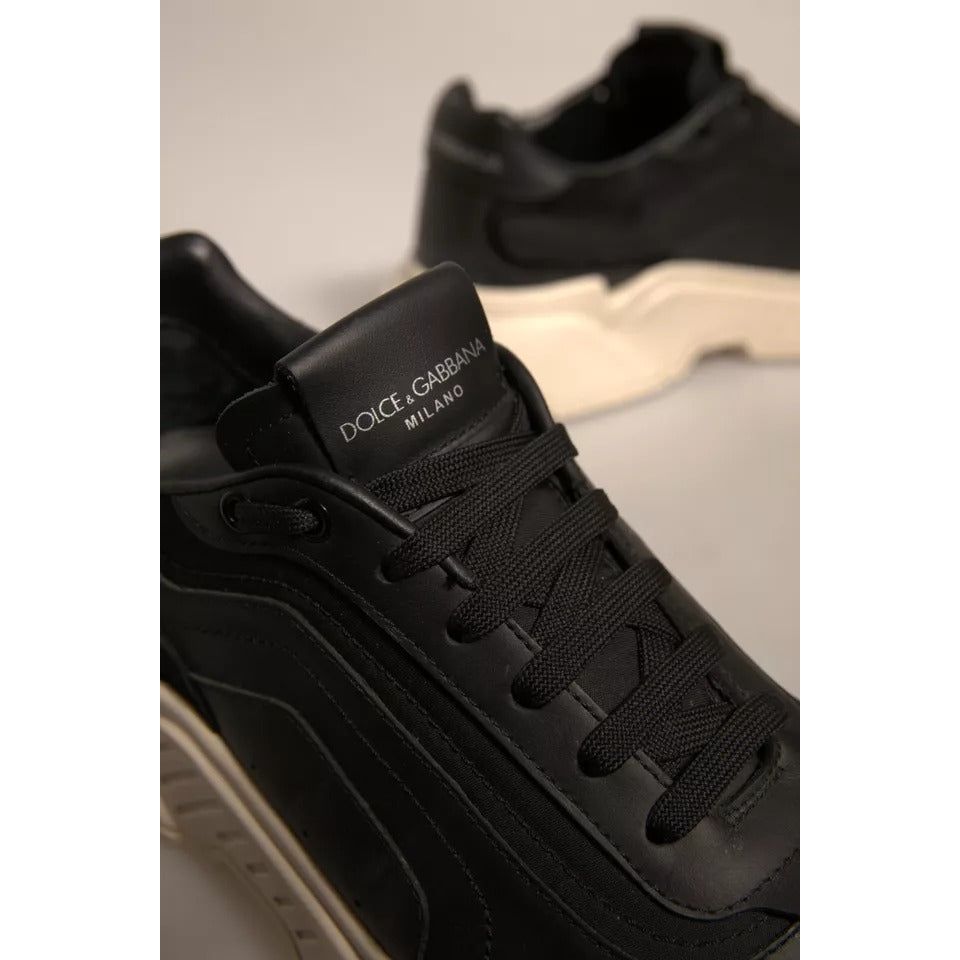 Dolce & Gabbana Black White Daymaster Low Top Sneakers Shoes MV6954-43