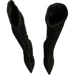 Dolce & Gabbana Black Suede Stiletto Knee High Boots Shoes LA12346-39