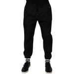 Dolce & Gabbana Black Cotton Men Jogger Sweatpants Pants PAN76064-52