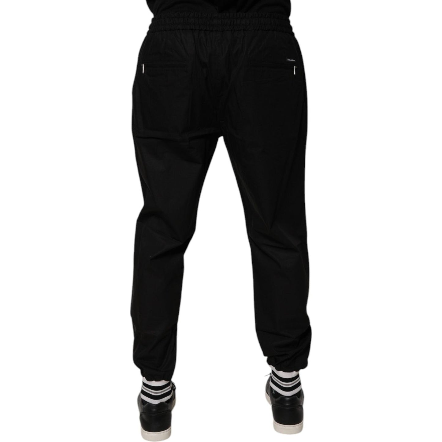 Dolce & Gabbana Black Cotton Men Jogger Sweatpants Pants PAN76064-52
