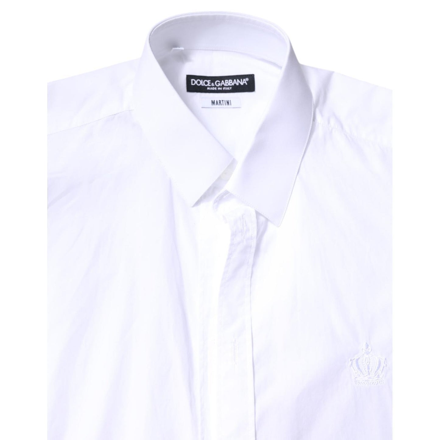 Dolce & Gabbana White MARTINI Cotton Men Formal Dress Shirt TSH86371-39