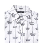 Dolce & Gabbana White Crown Cotton GOLD Formal Dress Shirt TSH86378-40