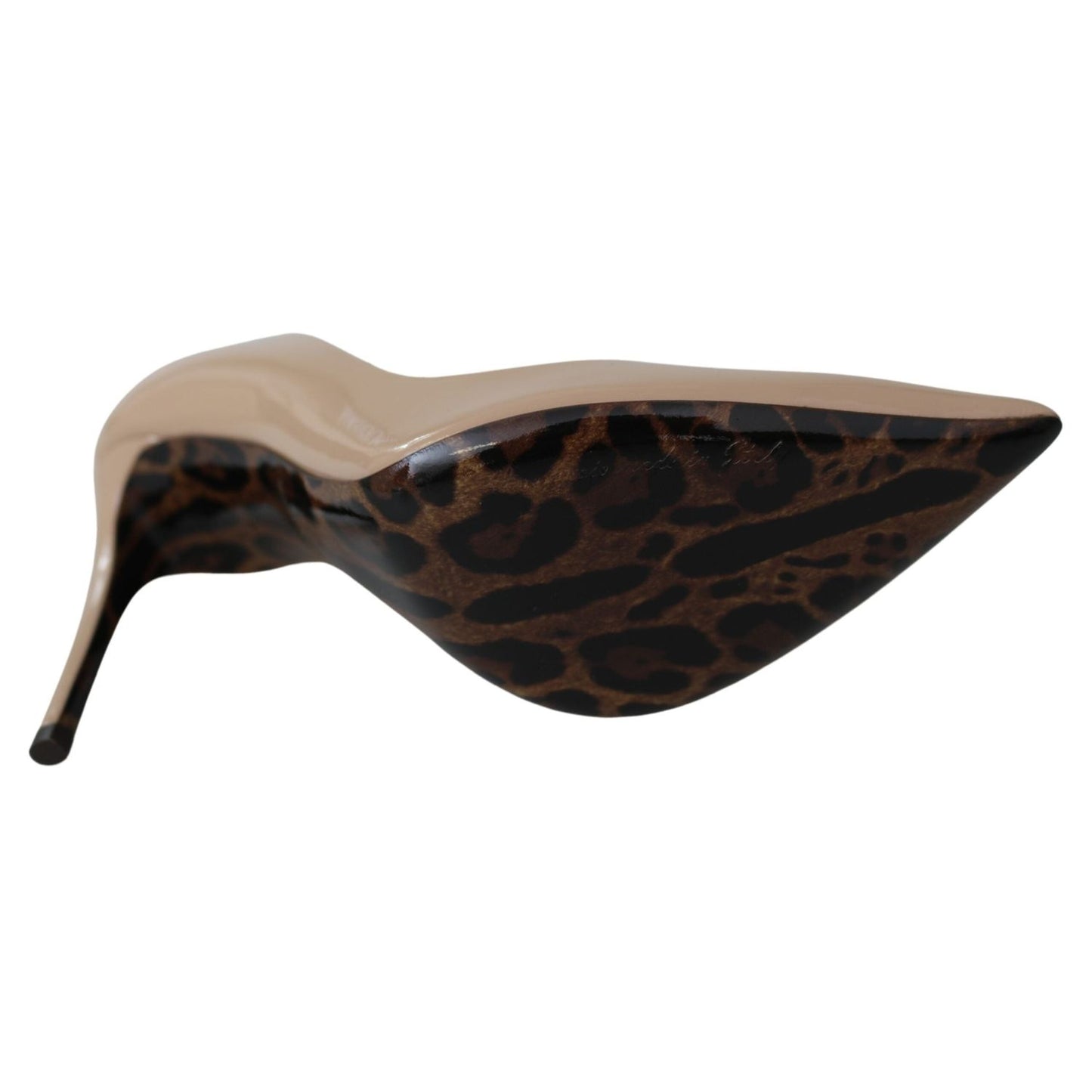 Dolce & Gabbana Beige Patent Leather Stiletto Heel Pumps
