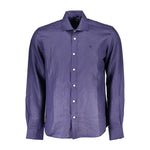 North Sails Blue Linen Men Shirt