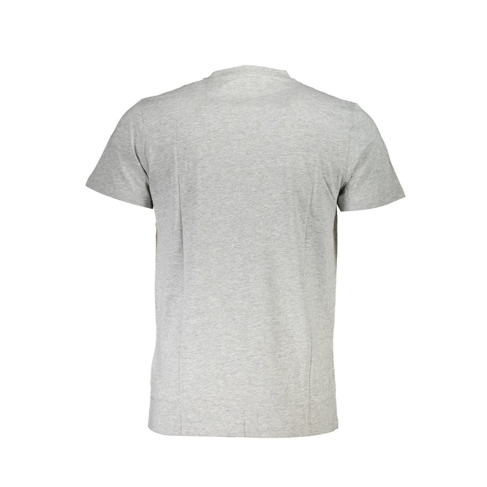 Back view of Cavalli Class Brown Cotton Men T-Shirt showcasing premium cotton fabric and stylish design.
